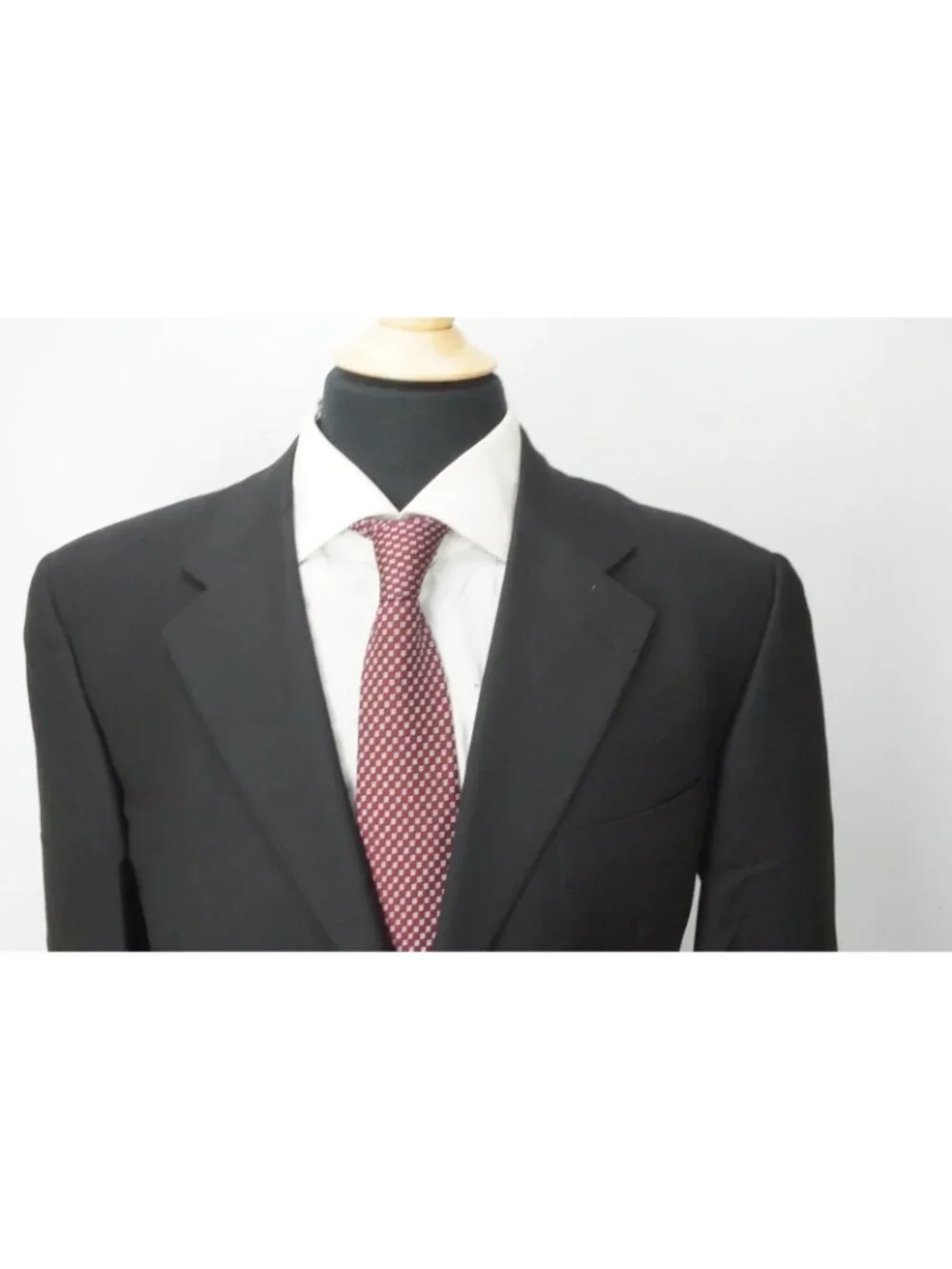 Burberry London Solid Black Wool 2 Pc Suit Jacket Pants Sz 42R BRAND NEW